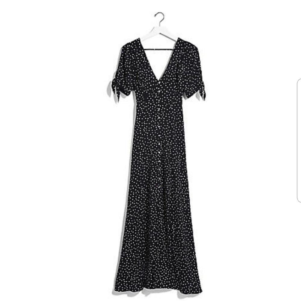 Express NWT L Karlie Kloss Dot Print Maxi dress